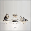 James Dixon Tea and Coffee Sets Silver Plated EPNS Ivory Ebony For Sale | Feinberg Silver