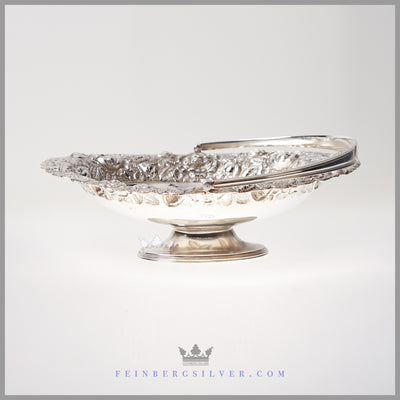 Antique English Silver Plated Oval Basket - circa 1865 | Fenton Brothers