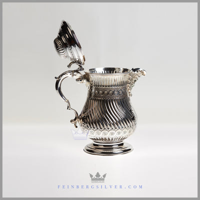 Very Fine Antique English Silver Plate Flagon/Beer Jug - c. 1850 | Richard Hood