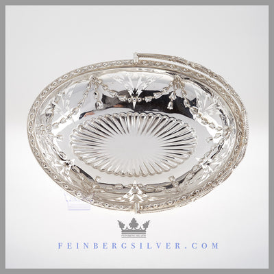 Antique English Silver Basket - Mappin and Webb | Feinberg Antique English Silver Gifts - Purveyors of Fine Sterling Silver