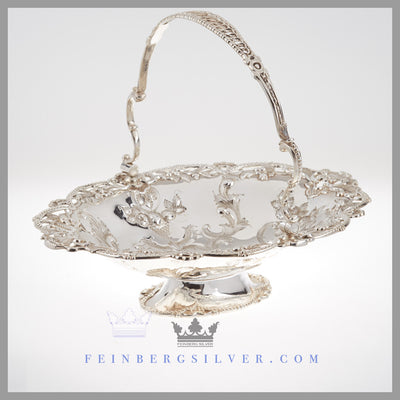 Antique Victorian Basket Silver EPNS For Sale | Feinberg Silver