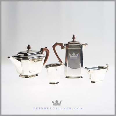 Antique English Silver Art Deco Tea & Coffee Service | Feinberg Silver