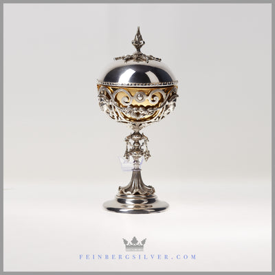 John Sherwood Son Goblet Silver EPNS Gold Antique Victorian | Feinberg Silver