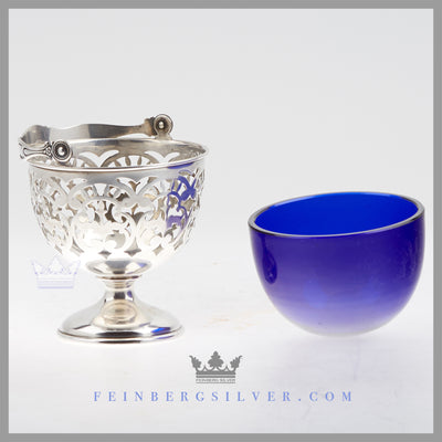 American Sterling Silver Cobalt Candy Dish - Watson Co | c. 1910