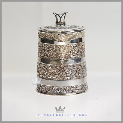 Very Fine English Silver Plated Beer Jug | Hand Chased | Martin Hall