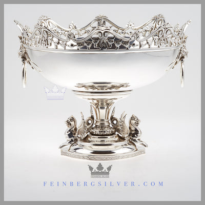 Thomas Latham Ernest Morton Centerpiece Silver Plated EPNS Antique Victorian For Sale | Feinberg Silver