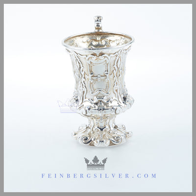 Feinberg Silver - The antique English silver plated child's mug/cup is circa 1855.