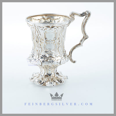 Feinberg Silver - The antique English silver plated child's mug/cup is circa 1855.