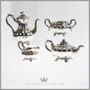 Robert Hennell 4pc Tea Coffee Service Silver Plate William IV Antique English For sale | Feinberg silver