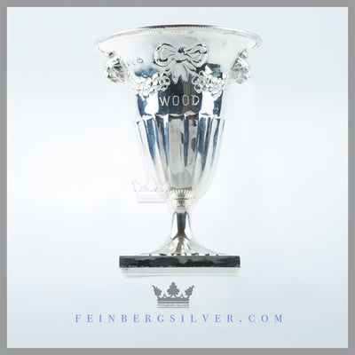 Feinberg Silver - The 1/2 fluted vase has hand chased garland and ribbons.