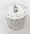 Antique English Silverplate Crystal Biscuit Box on Stand - circa 1845