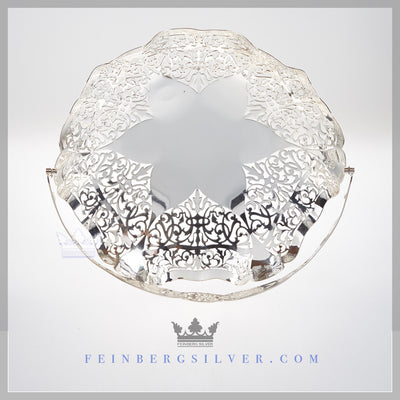 Feinberg Silver - The Round English silver plated basket has a reticulated rim.