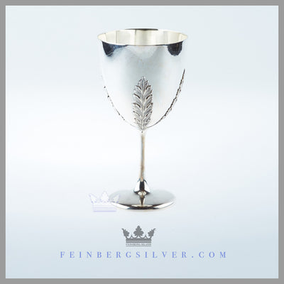 This neo-classical goblet from the Victorian Period has a vase shaped bowl. Feinberg Silver