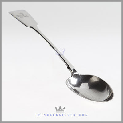 Antique English Sterling Silver Dressing Spoon | Feinberg Silver