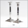 Bamboo Column Silver Candlesticks Circa 1860 | Feinberg Silver