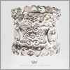 Ornate Antique English Sterling Napkin Ring | Feinberg Silver