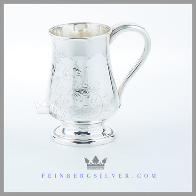 Feinberg Silver - The English silver plated pear shaped child's mug/cup is circa 1865.