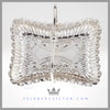 Antique Silver Wedding Centerpiece Brides Basket Feinberg Silver - The oblong English silver plated basket has a crimped edge and a simple swing handle with a ball center.