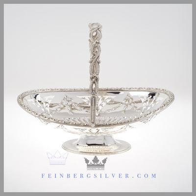 Antique English Silver Basket - Mappin and Webb | Feinberg Antique English Silver Gifts - Purveyors of Fine Sterling Silver