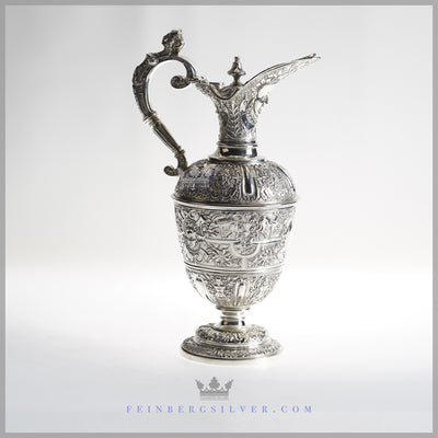 Elkingtin Ewer Silver Plated EPNS Antique Victorian For Sale | Feinberg Silver