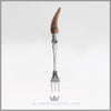 Antique Victorian Pickle Fork Flatware English Silver EPNS Stag Horn For Sale | Feinberg Silver