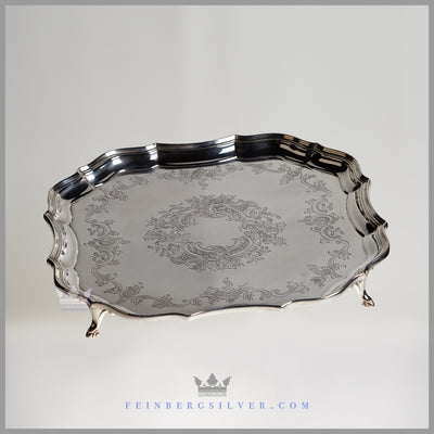 Barker Ellis Tray Silver Plated EPNS Antique Victorian For Sale | Feinberg Silver