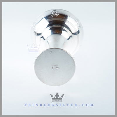 Feinberg Silver - The pair of bud vases are vase shaped with a splayed beaded top.