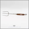 Antique English Silver Plated Bread Fork with a Stag Handle