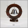 Antique English Nautical Silver & Oak Gong - circa 1880