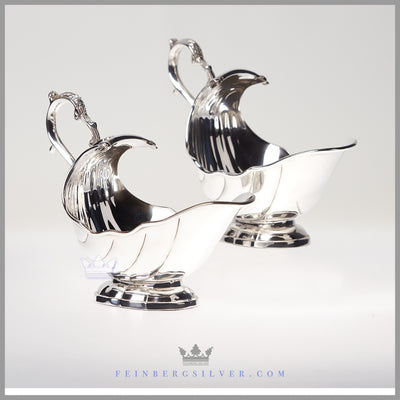 Pr. of English Silver Plated Sauceboats - c. 1950 - George II Style