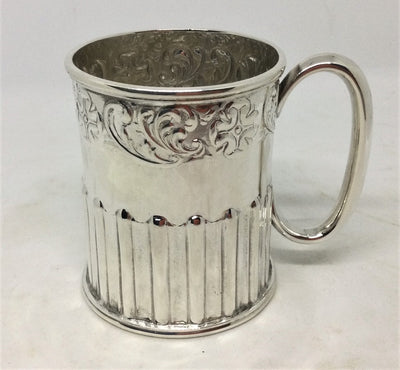 Antique English Silverplated Child's/Christening Mug - circa 1865, Roberts & Belk