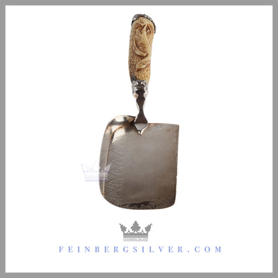 Antique English Silver & Faux Ivory Crumber | Antique English Old Sheffield Tea Urn | Feinberg Antique English Silver Gifts - Purveyors of Fine Sterling Silver