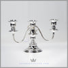 Vintage silver 3 light candelabrum with removable sconces. Sheffield silver on copper EPC Cooper Brothers Feinberg Silver